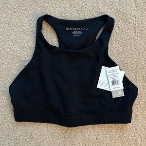 NWT beyond yoga black sports bra XL